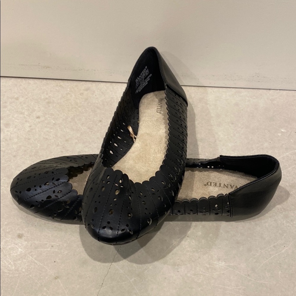Wanted Black Ballet Flats Classic Design